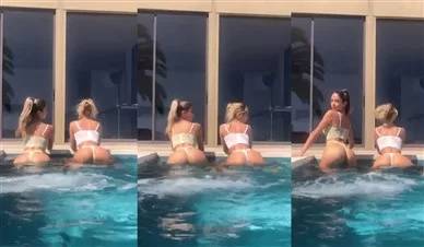 Carolina Samani Nude Ass Twerking in Pool Video Premium on shefanatics.com