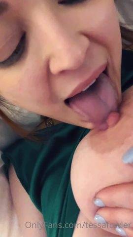 Tessa Fowler - 29 June 2022 - Licking Titties on shefanatics.com