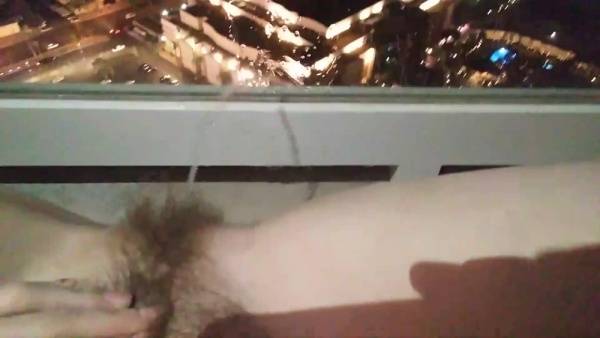 CandieCane peeing all over vegas hotel balcony xxx premium porn video on shefanatics.com