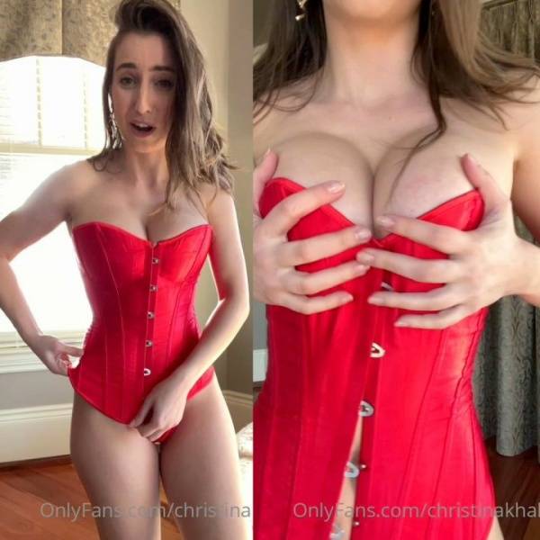 Christina Khalil Red Corset Try On Onlyfans Video Leaked - Usa on shefanatics.com