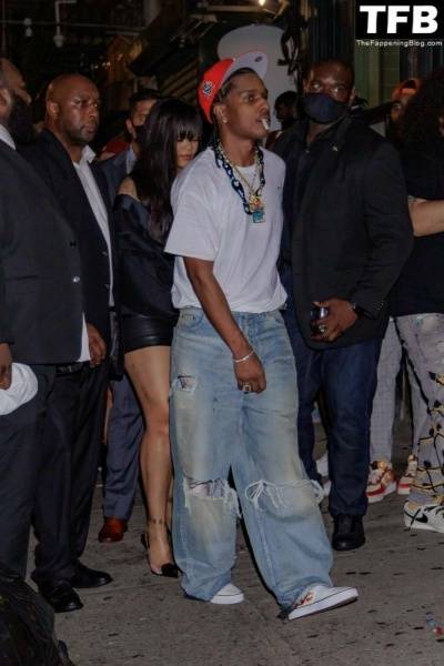 Rihanna & ASAP Rocky Have a Wild Night Out For the Launch in New York on shefanatics.com