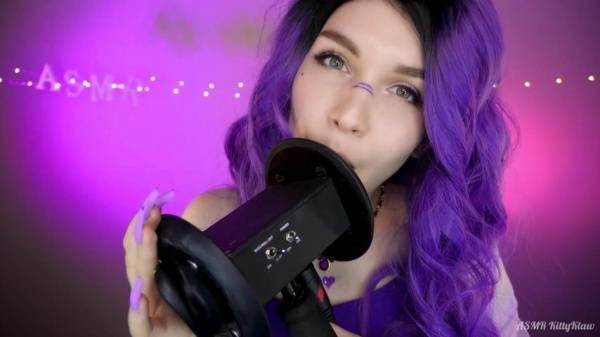 Kitty Klaw ASMR - Purple - Licking & Mouth sounds on shefanatics.com