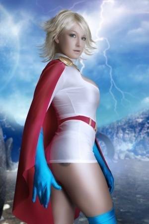 Power Girl Kara Zor L, Karen Starr nude cosplay on shefanatics.com