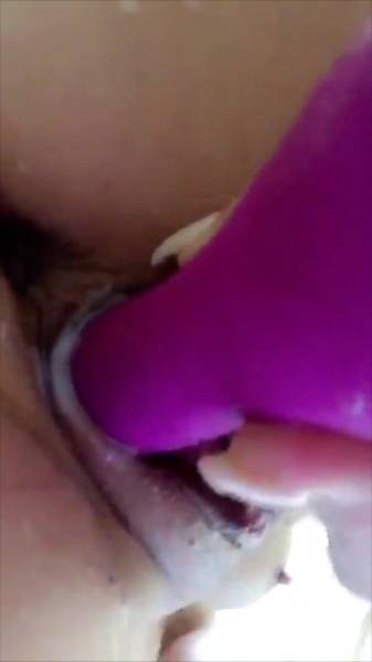Allison Parker after shower purple dildo pussy mastrubation xxx porn videos on shefanatics.com