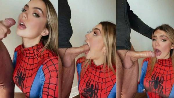 Olivia Mae Spider Girl Cosplay Face Fucked Video on shefanatics.com