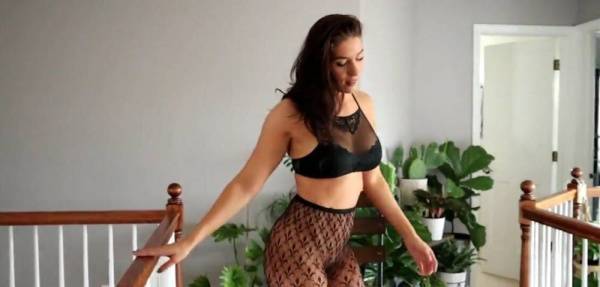 Florina Fitness Topless Nude Fishnet Sexy Youtuber Video on shefanatics.com