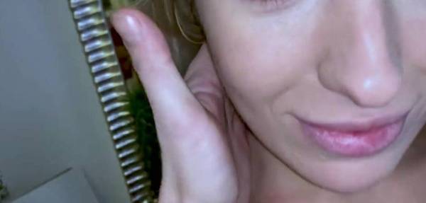 Tall Blond Collage Girlfriend POV Blowjob And CIM In Homemade Video - Angelika Grays on shefanatics.com
