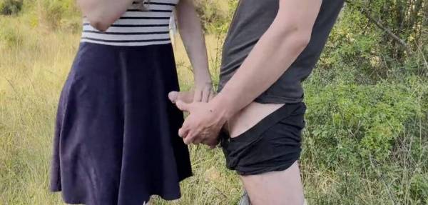 Public dick flash in front of the couple of hikers. She helped me cum while he was on the phone on shefanatics.com