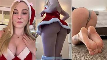 STPeach Christmas Lingerie Sexy Twitch Lisapeachy Video on shefanatics.com