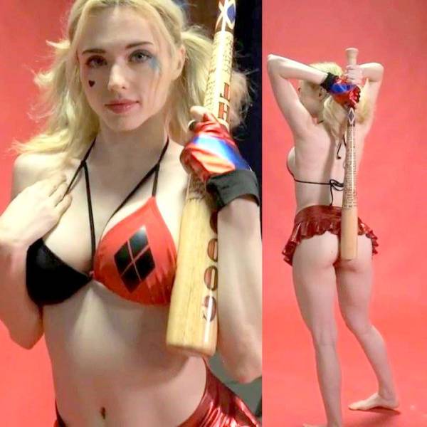 Amouranth Cosplay ASMR Harley Quinn OnlyFans Video Leaked on shefanatics.com