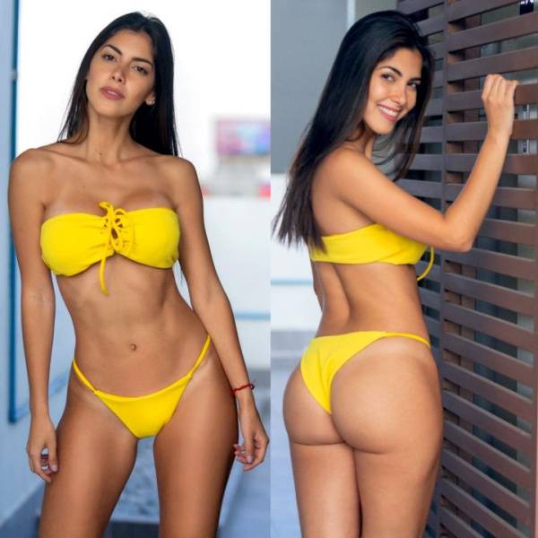 Ari Dugarte Yellow Bandeau Bikini Patreon Set Leaked - Venezuela on shefanatics.com