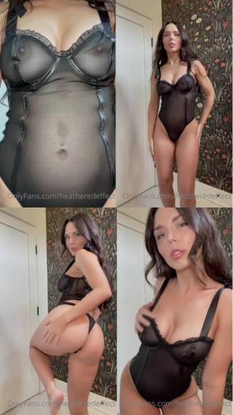 HeatheredEffect See-Through Lingerie Strip OnlyFans Video Leaked on shefanatics.com